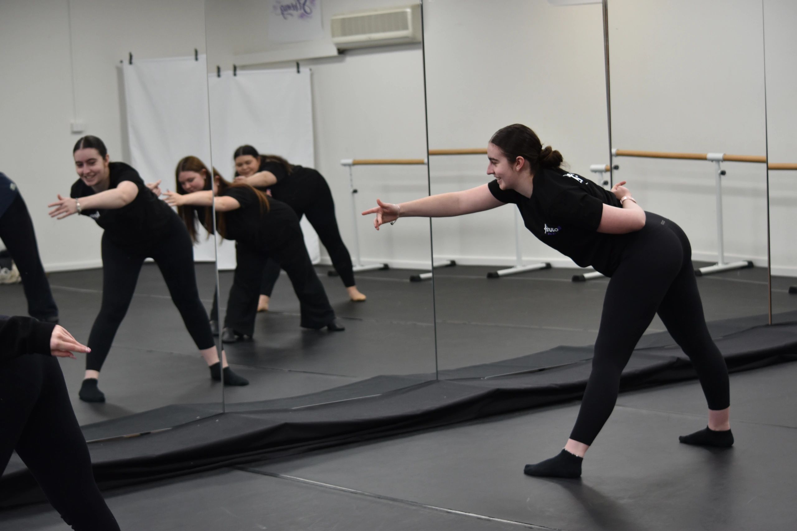 Dance class at the barre